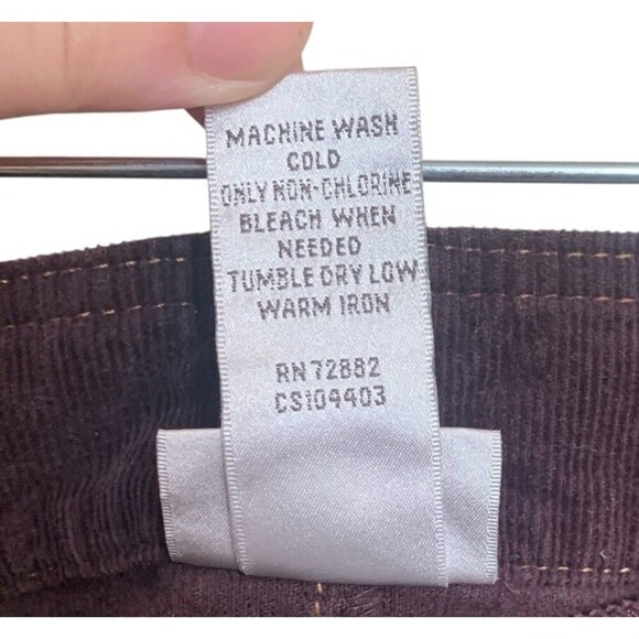 Plus Size Corduroy Skirt Brown Size 26W Knee-Length Cotton Pockets Zip Belt Loop - Picture 9 of 11